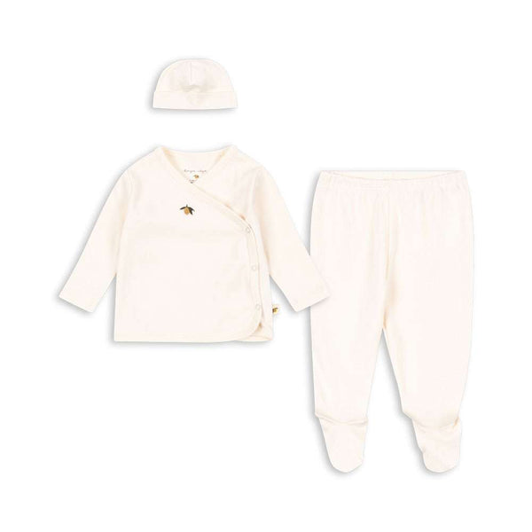 Konges Sløjd Geschenkset Take Me Home Antique White – Neugeborenen-Set aus Bio-Baumwolle