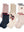 6-Pack Glitzer-Socken Multi von Konges Sløjd mit Lurex-Glitzer, alle sechs Paar nebeneinander