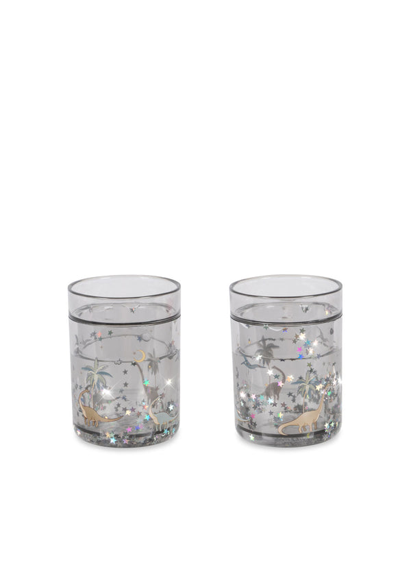 Konges Sløjd 2-Pack Glitzer-Trinkbecher Dino – Trinkbecher bei Beluga Kids