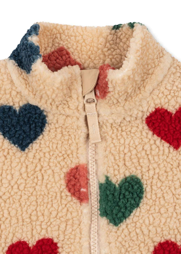 Detailansicht der Jody Teddyjacke Bon Coeur Coloré von Konges Sløjd