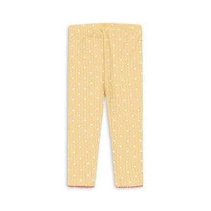 Konges Sløjd Leggings Minnie Dot Golden – Baby-Leggings aus Bio-Baumwolle