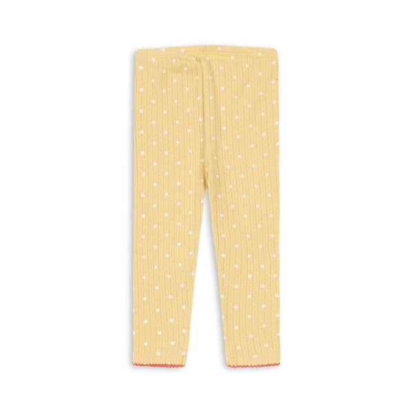 Konges Sløjd Leggings Minnie Dot Golden – Baby-Leggings aus Bio-Baumwolle