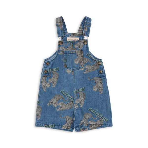 Konges Sløjd Magot Overall Cattitude aus Bio-Baumwolle im Denim-Look