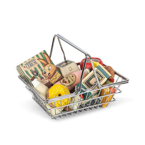 Konges Sløjd Mini Markt Einkaufskorb mit Spiel-Essen