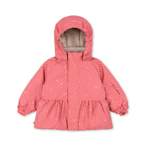 Konges Sløjd Mismou Rüschen-Winterjacke Cherry Berry Dot mit Kirschmuster