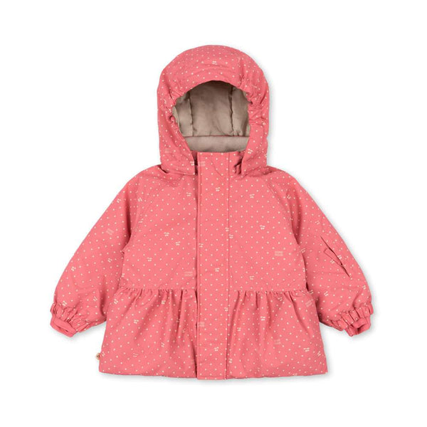 Konges Sløjd Mismou Rüschen-Winterjacke Cherry Berry Dot mit Kirschmuster