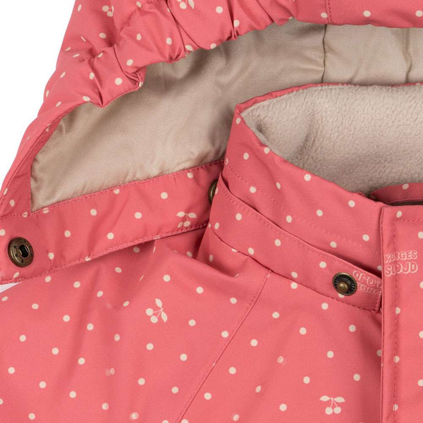 Konges Sløjd Rüschen-Winterjacke Mismou Cherry Berry Dot, nach OEKO-TEX Standard 100 geprüft