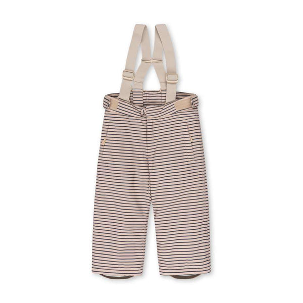 Konges Sløjd Mismou Schneehose im Streifenmuster Stripe La Mer mit Hosenträgern