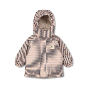 Konges Sløjd Mismou Winterjacke Stripe La Mer, wasserdichte Kinder-Winterjacke im Streifenmuster