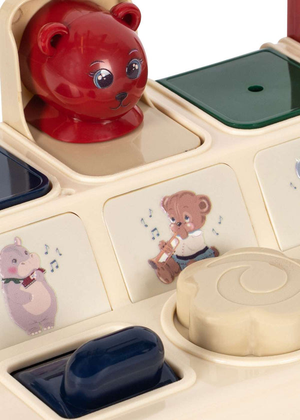 Konges Sløjd Pop-up-Musikboard, Babyspielzeug für Geschicklichkeit und Musik