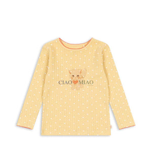Konges Sløjd Shirt Minnie Dot Golden – Baby-Shirt aus Bio-Baumwolle