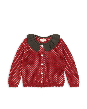 Konges Sløjd Strawberry Cardigan in Barbados Cherry