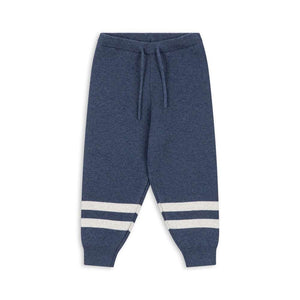 Konges Sløjd Strickhose Lapis Dark Navy mit Jacquard-Muster