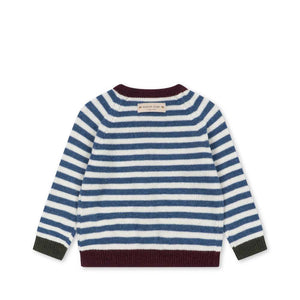 Knopfleiste der Konges Sløjd Strickjacke Belou Autumn Stripe