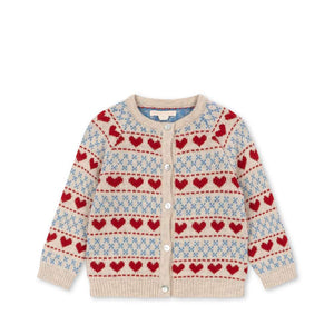 Konges Sløjd Strickjacke Belou Heart aus Wollmischung