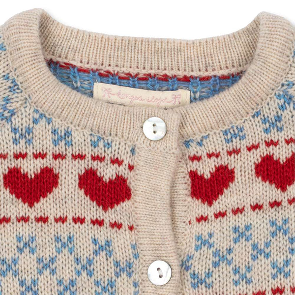 Knöpfe der Strickjacke Belou Heart von Konges Sløjd