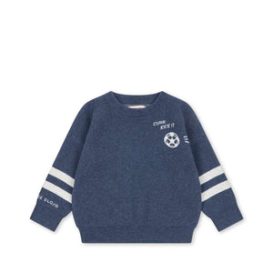 Strickpullover Lapis Dark Navy von Konges Sløjd aus Baumwolle und Wolle, Vorderansicht
