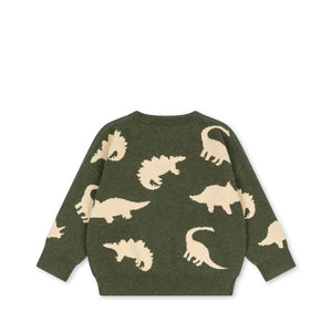 Überschnittene Schultern des Konges Sløjd Strickpullovers Lapis