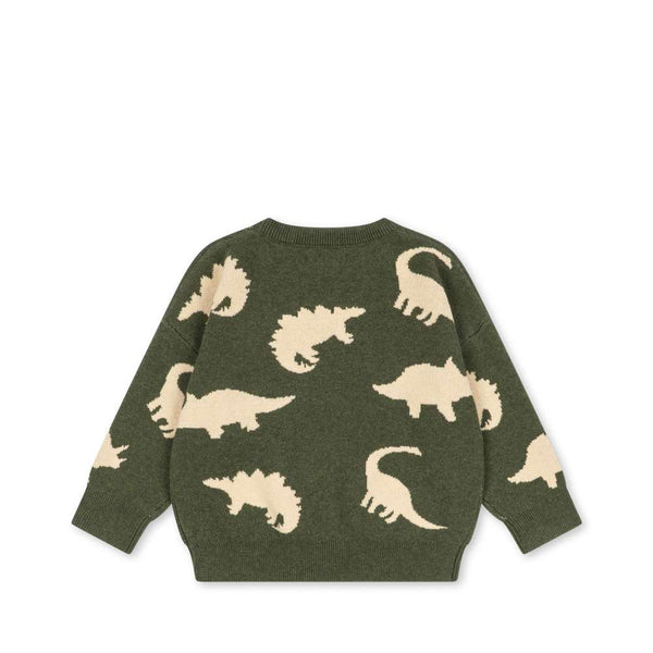 Überschnittene Schultern des Konges Sløjd Strickpullovers Lapis