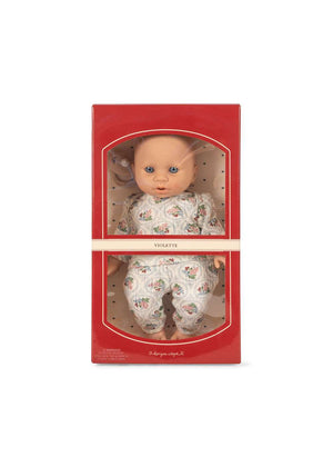 Konges Sløjd Babypuppe Violette mit Schnuller und Teddybären