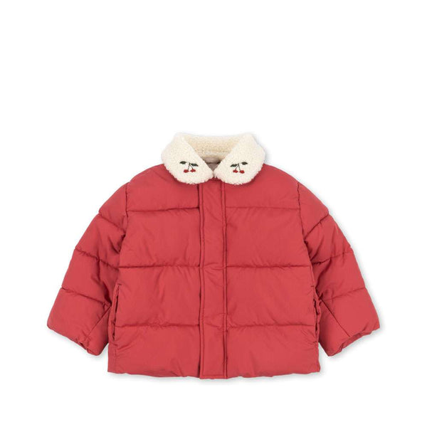 Konges Sløjd Winterjacke Alpi in Cardinal mit Fleecekragen