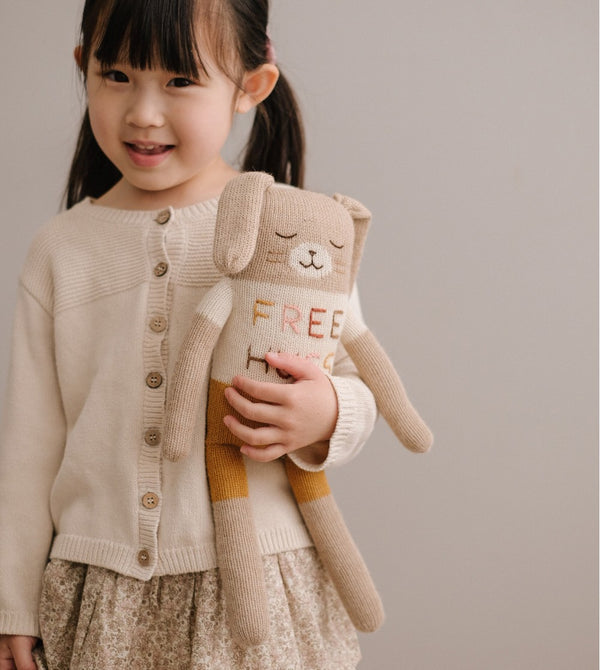 Knitted Toy Large Bunny Free Hugs