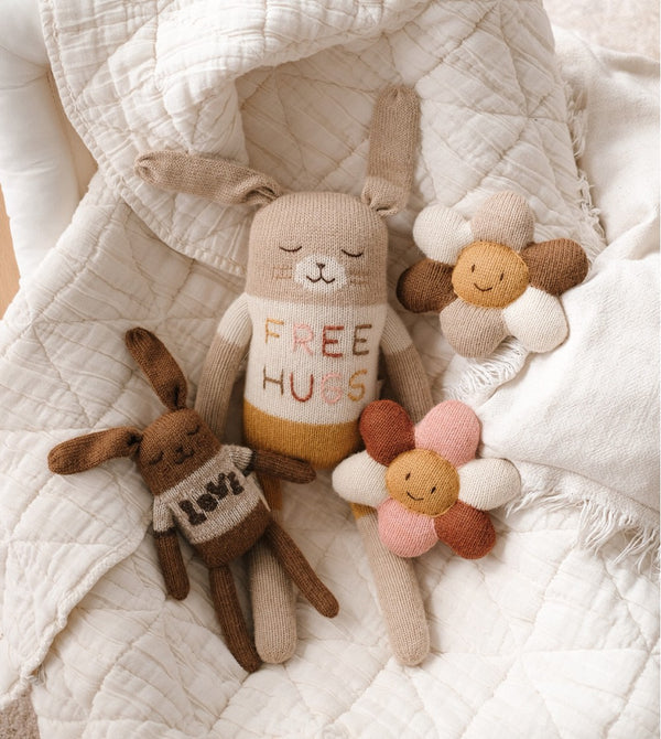 Knitted Toy Large Bunny Free Hugs