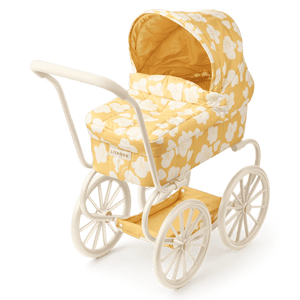 Liewood Adaline Puppenwagen Flower Lemon Yellow mit Sonnenverdeck