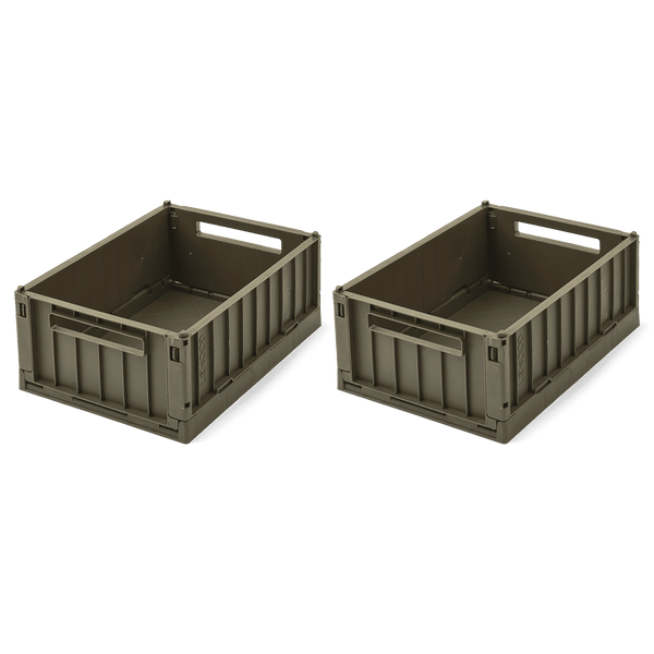 Liewood Aufbewahrungsbox Weston S in Army Brown, 2er-Set