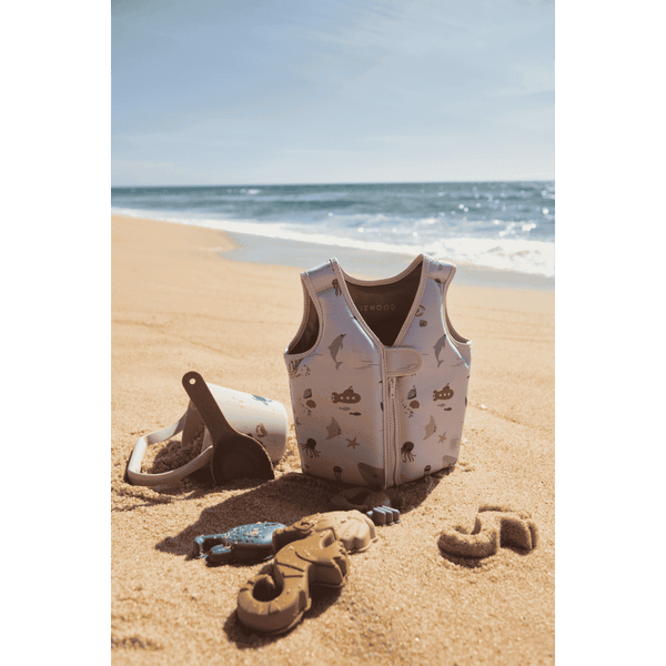 Die vier Sandformen des Liewood Gilma Sets im Meerestier-Design