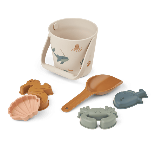 Liewood Gilma Sandspielzeug-Set Sea Creature mit Eimer und Schaufel