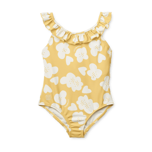 Liewood Kallie Badekleid Flower in Lemon Yellow