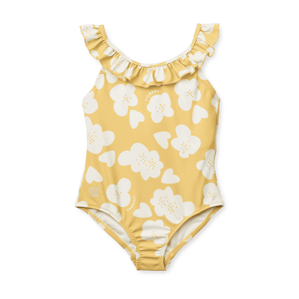 Liewood Kallie Badekleid Flower in Lemon Yellow