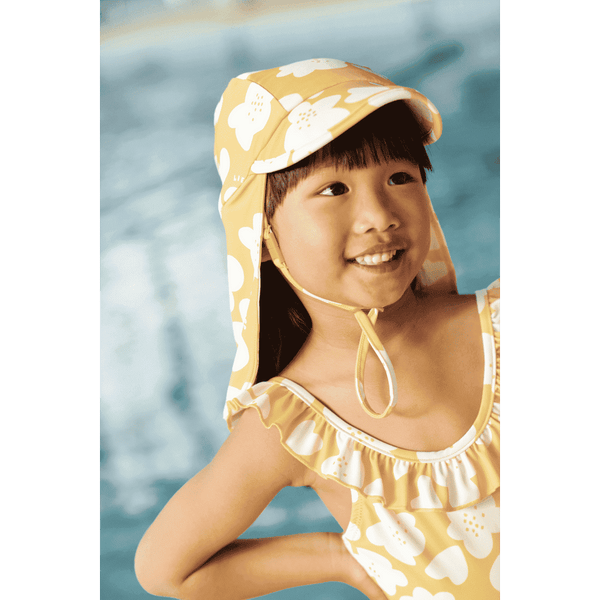 Rückansicht des Kallie Badekleids von Liewood in Lemon Yellow