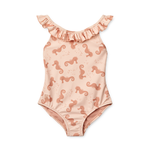 Liewood Kallie Badekleid in Seahorse mit Rüschen und UV-Schutz 40+