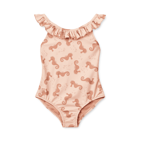 Liewood Kallie Badekleid in Seahorse mit Rüschen und UV-Schutz 40+