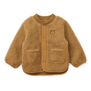 Liewood Lora Pile Jacke Golden Caramel aus flauschigem Teddyfleece