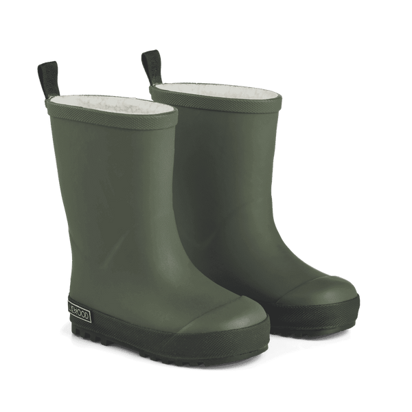 Liewood Mason Thermo-Regenstiefel Hunter Green – gefütterte Gummistiefel für Kinder