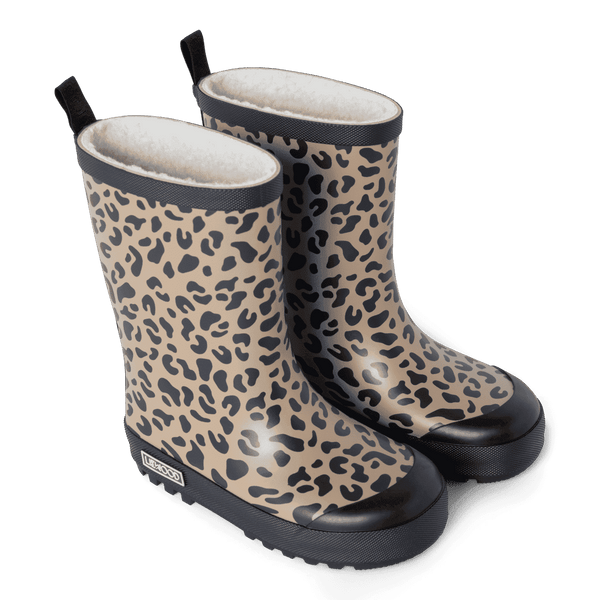 Liewood Mason Thermo-Regenstiefel Mega Leo Oat Mix – warme Gummistiefel für Kinder