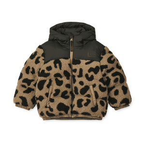 Liewood Niko Teddyjacke Mega Leo Oat Mix – Teddyfleece Kinderjacke