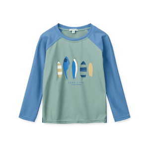 Liewood Noah UV-Shirt mit UPF 50+ im Boards-Print auf Light Peppermint