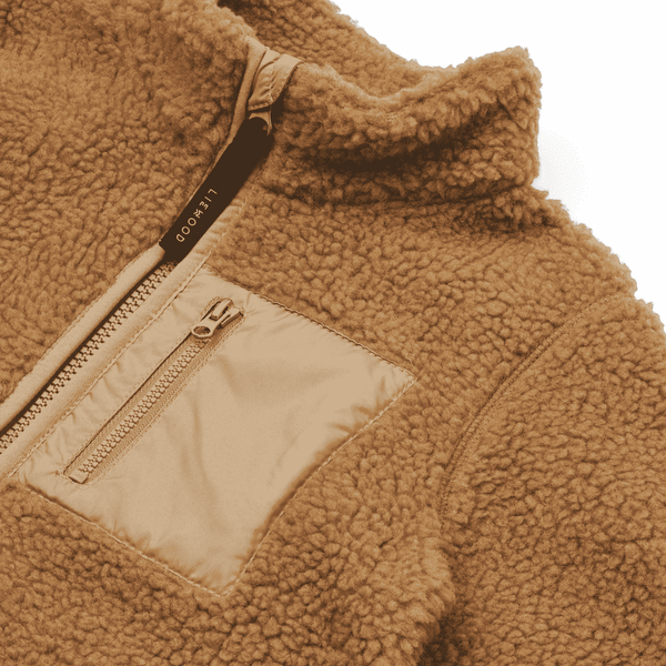 Liewood Nolan Pile Jacke Golden Caramel Oat mix für die Übergangszeit