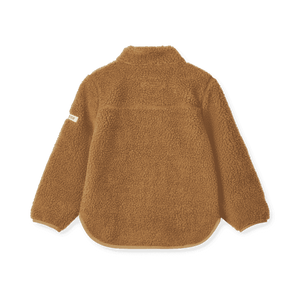 Liewood Nolan Pile Jacke Golden Caramel Oat mix, weiches Pile-Material