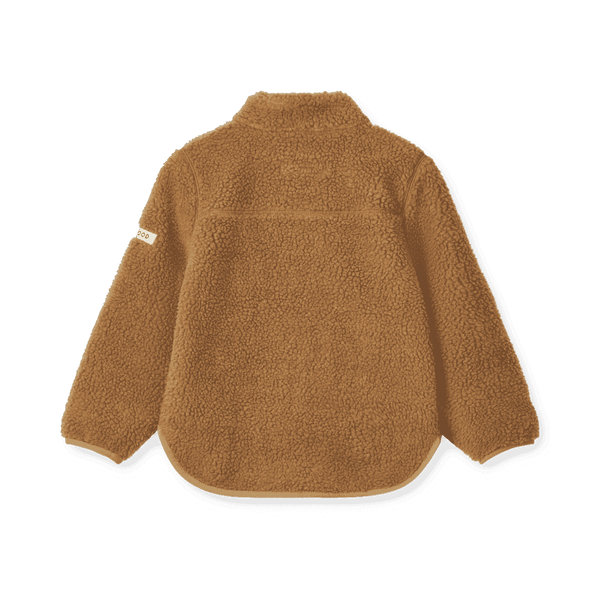 Liewood Nolan Pile Jacke Golden Caramel Oat mix, weiches Pile-Material