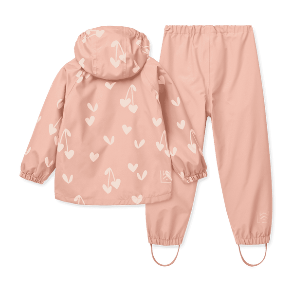 Liewood Pedia Regenjacke mit Herzchen-Print, Vorderansicht