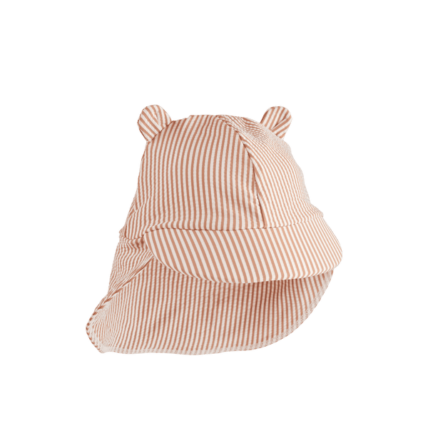 Liewood Senia Seersucker Sonnenhut Stripe Pale Tuscany mit Bärenohren