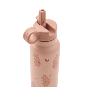 Falk Edelstahlflasche von Liewood in Wild Child Rosey, Verschluss im Detail