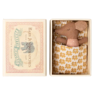 Maileg Babymaus in Streichholzschachtel Rose, 10 cm gross