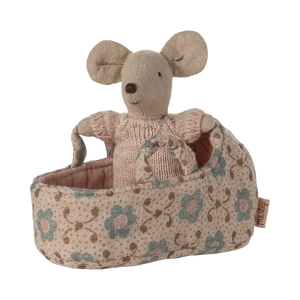 Maileg Babymaus Rose in ihrer gesteppten Tragetasche