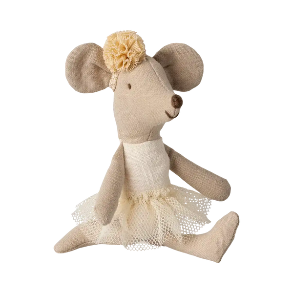 Maileg Ballerina Maus Off White, 10 cm, Detail des Tutus